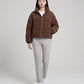 Short Corduroy Puffer Jacket