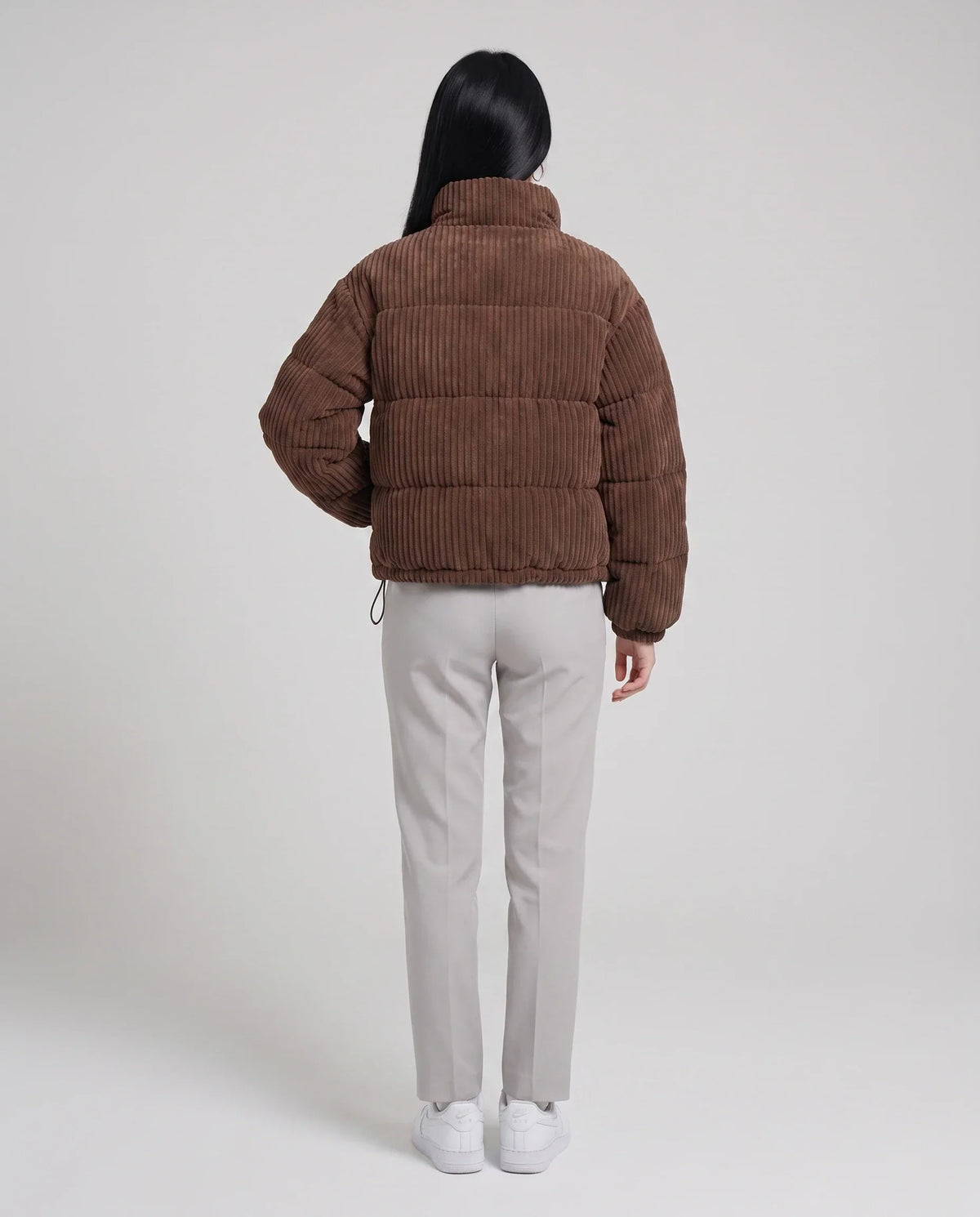 Short Corduroy Puffer Jacket