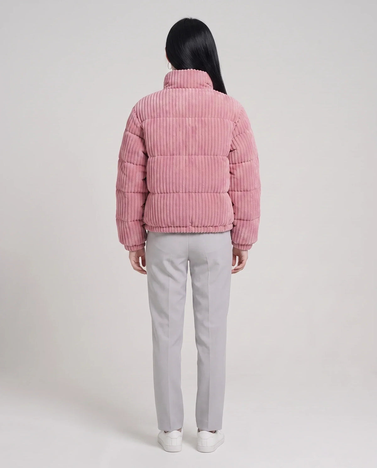 Short Corduroy Puffer Jacket