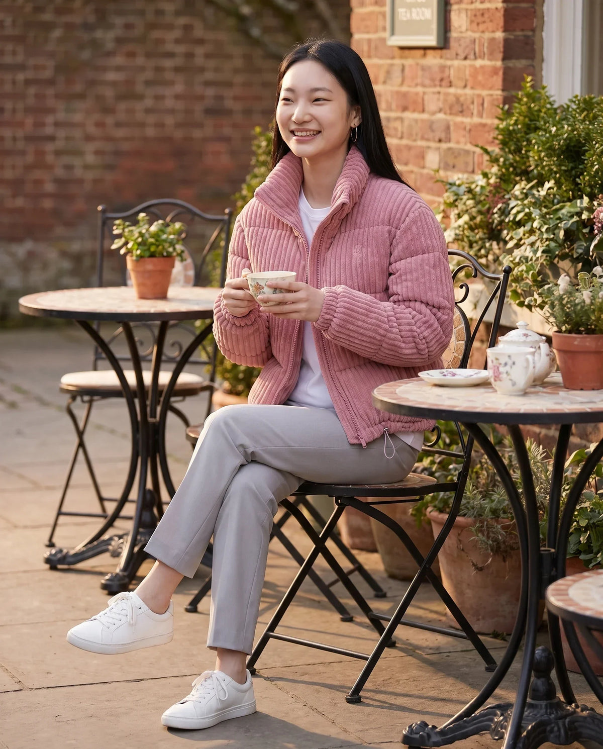Short Corduroy Puffer Jacket