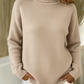 Stretch Cotton-Blend Roll Neck Jumper