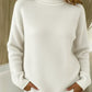 Stretch Cotton-Blend Roll Neck Jumper