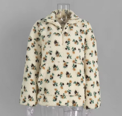 Floral Half-Zip Pullover