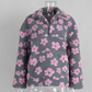 Floral Half-Zip Pullover