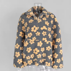 Floral Half-Zip Pullover