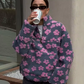 Floral Half-Zip Pullover