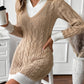 Cable Knit Polo Jumper Dress