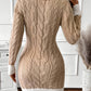 Cable Knit Polo Jumper Dress
