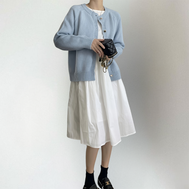 Raglan Button Cardigan
