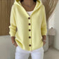 Hooded Button Cardigan