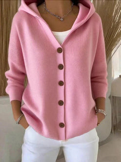 Hooded Button Cardigan