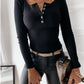Ribbed Henley Top