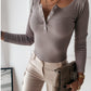 Ribbed Henley Top