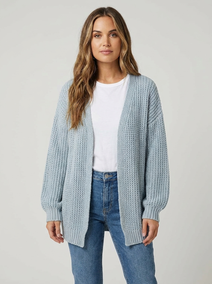Chunky Open-Front Cardigan