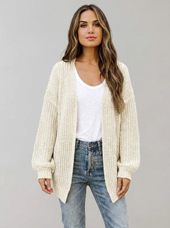 Chunky Open-Front Cardigan