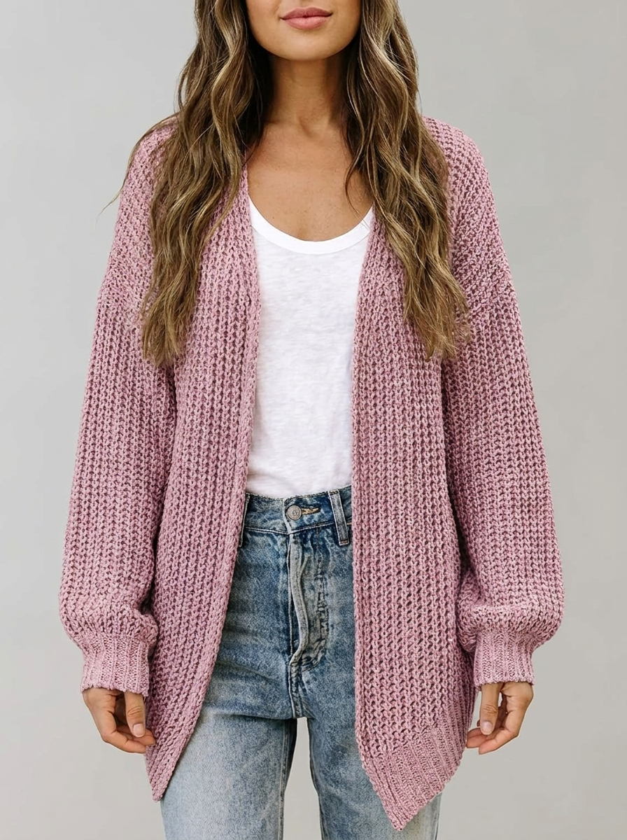 Chunky Open-Front Cardigan