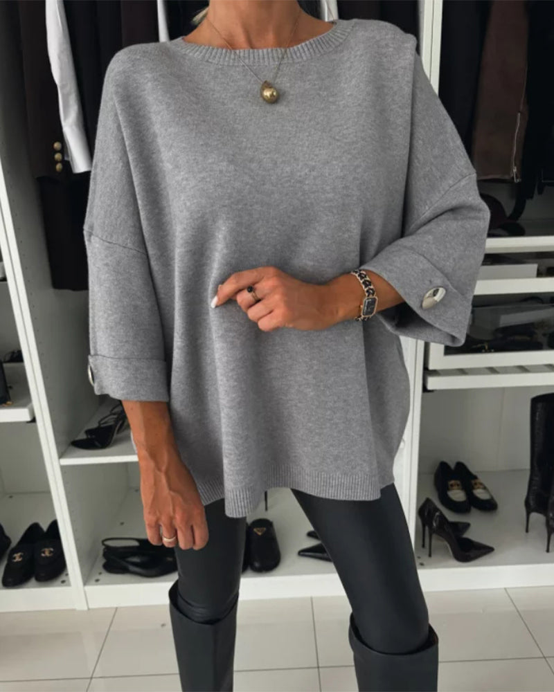 Side Button Relaxed Jumper
