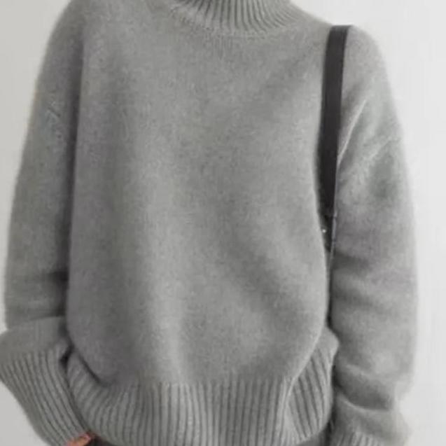 Amelia Roll Neck Jumper Ribbed Cuffs
