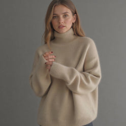 Amelia Roll Neck Jumper Ribbed Cuffs