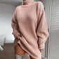 Ribbed Roll Neck Jumper Dress