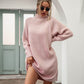 Ribbed Roll Neck Jumper Dress