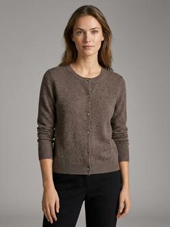Crewneck Button Cardigan