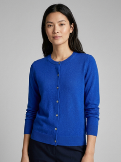 Crewneck Button Cardigan