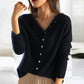 Asymmetric Button Cardigan