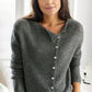 Asymmetric Button Cardigan