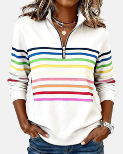 Rainbow Quarter-Zip Jumper
