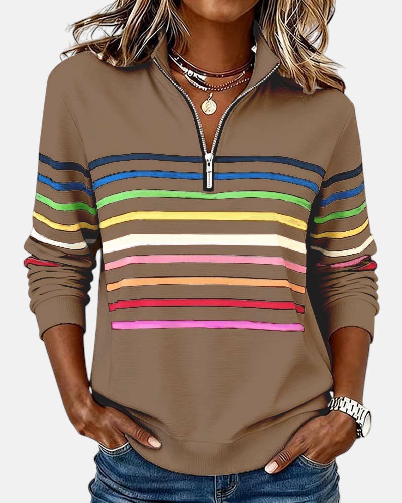 Rainbow Quarter-Zip Jumper