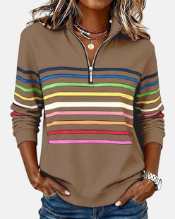 Rainbow Quarter-Zip Jumper