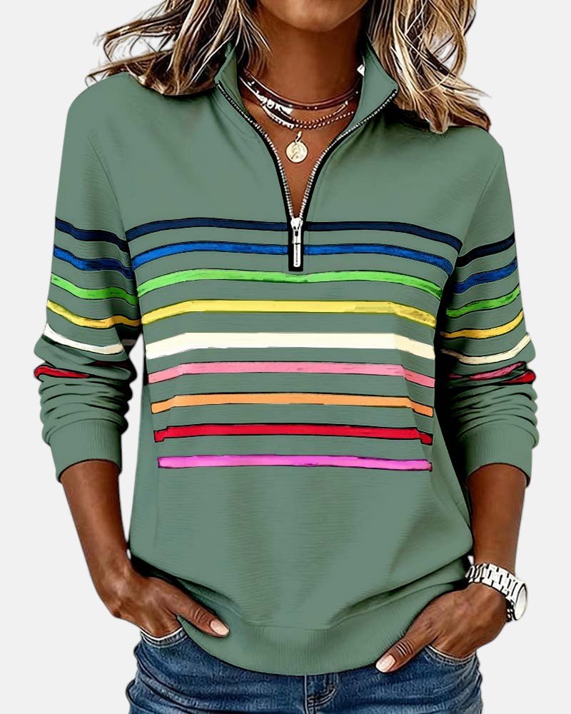 Rainbow Quarter-Zip Jumper