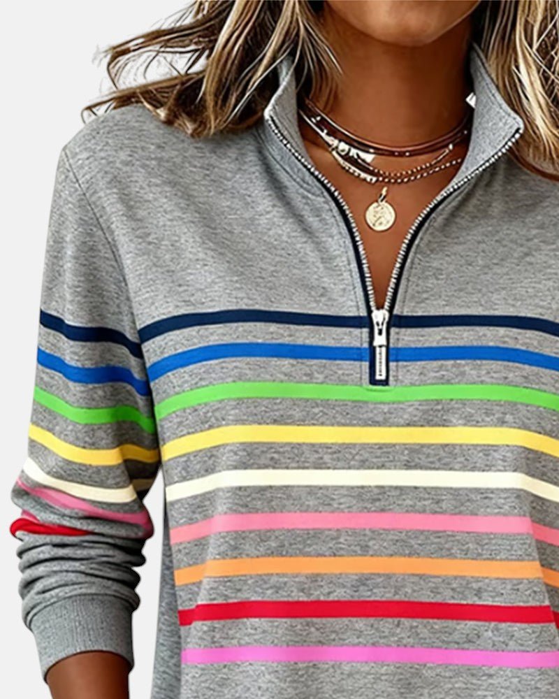 Rainbow Quarter-Zip Jumper