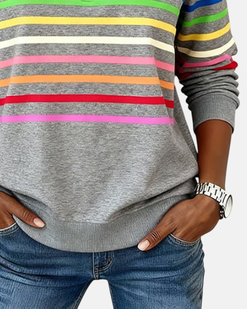 Rainbow Quarter-Zip Jumper