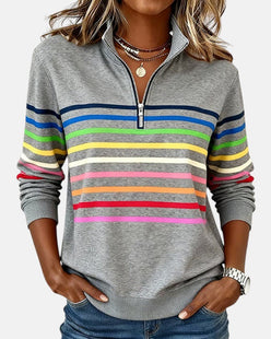 Rainbow Quarter-Zip Jumper