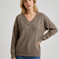 Charlotte V Neck Jumper Ribbed Trim