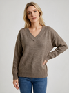 Charlotte V Neck Jumper Ribbed Trim