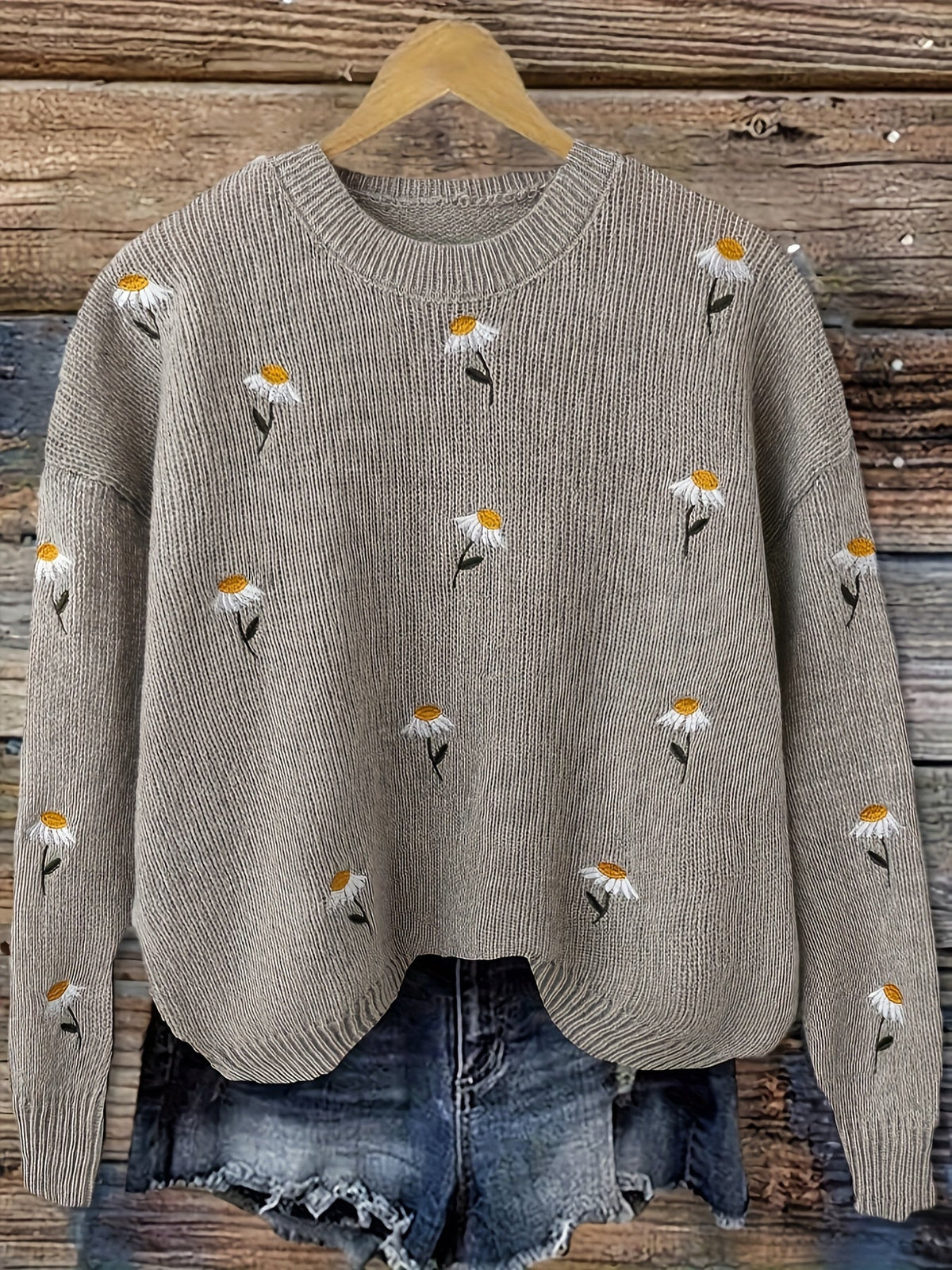 Daisy Embroidered Jumper