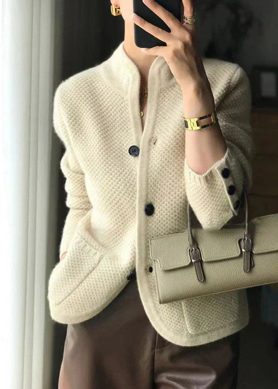 Open Knit Button Cardigan