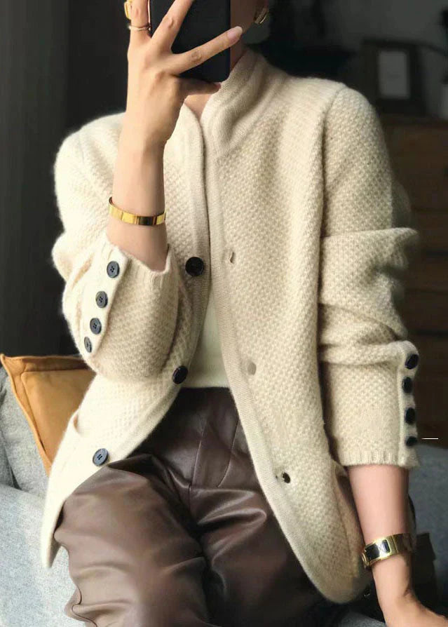 Open Knit Button Cardigan