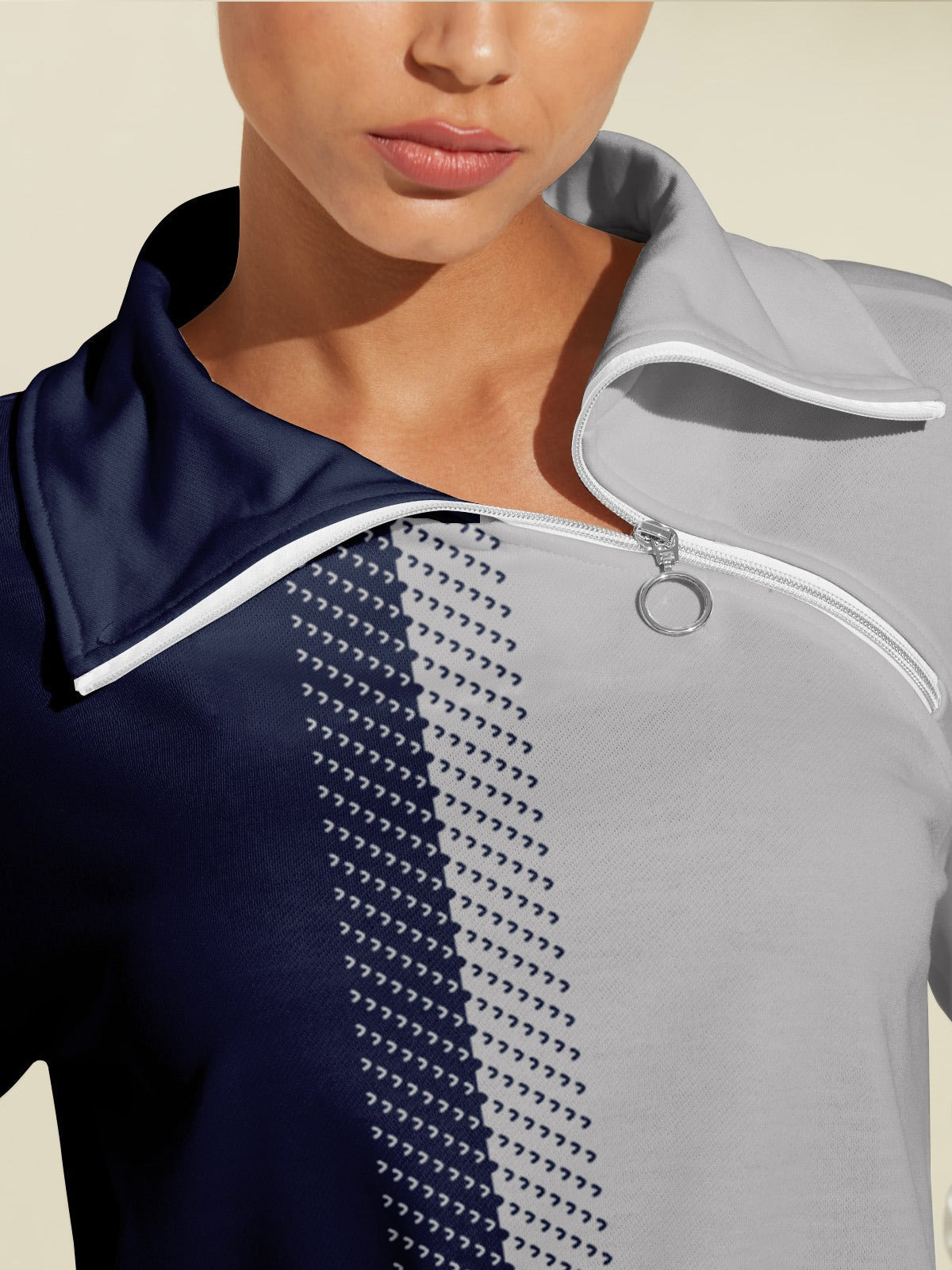 Colour Block Half-Zip Pullover