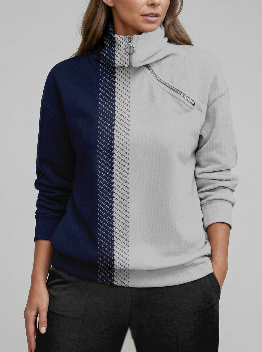 Colour Block Half-Zip Pullover
