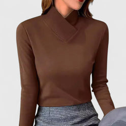 Mock Neck Fitted Top