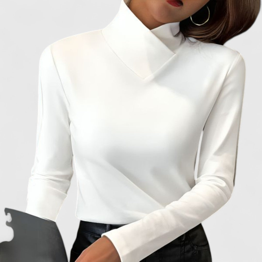 Mock Neck Fitted Top
