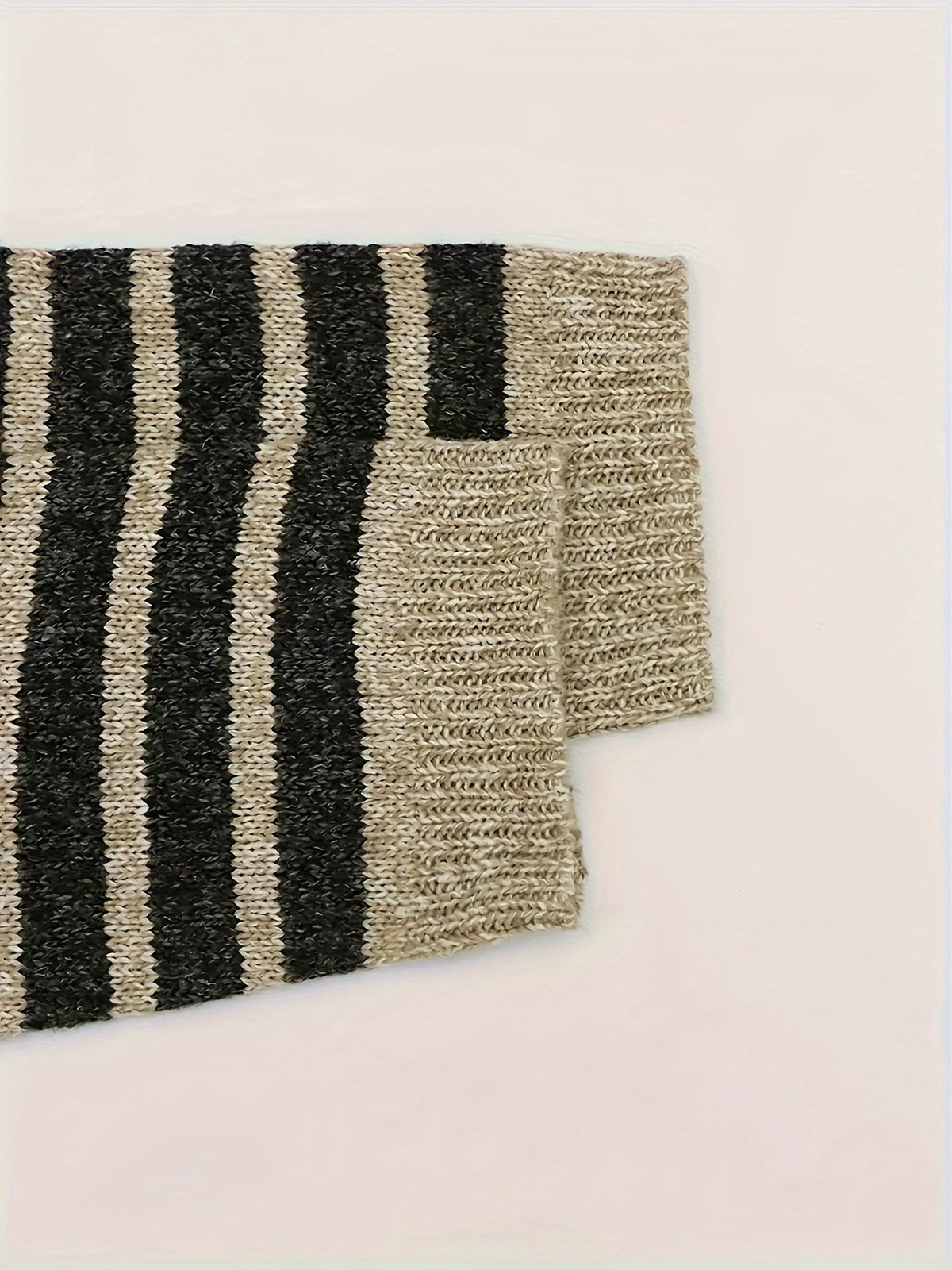 Striped Chunky Roll Neck Jumper