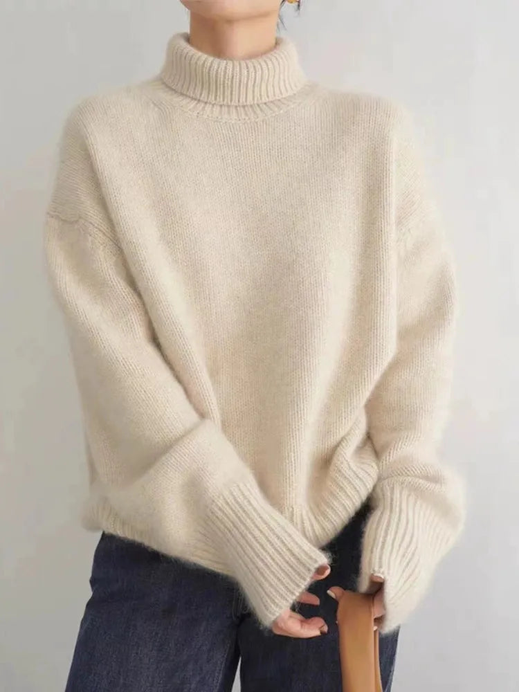 Eleanor Roll Neck Jumper Ribbed Knit