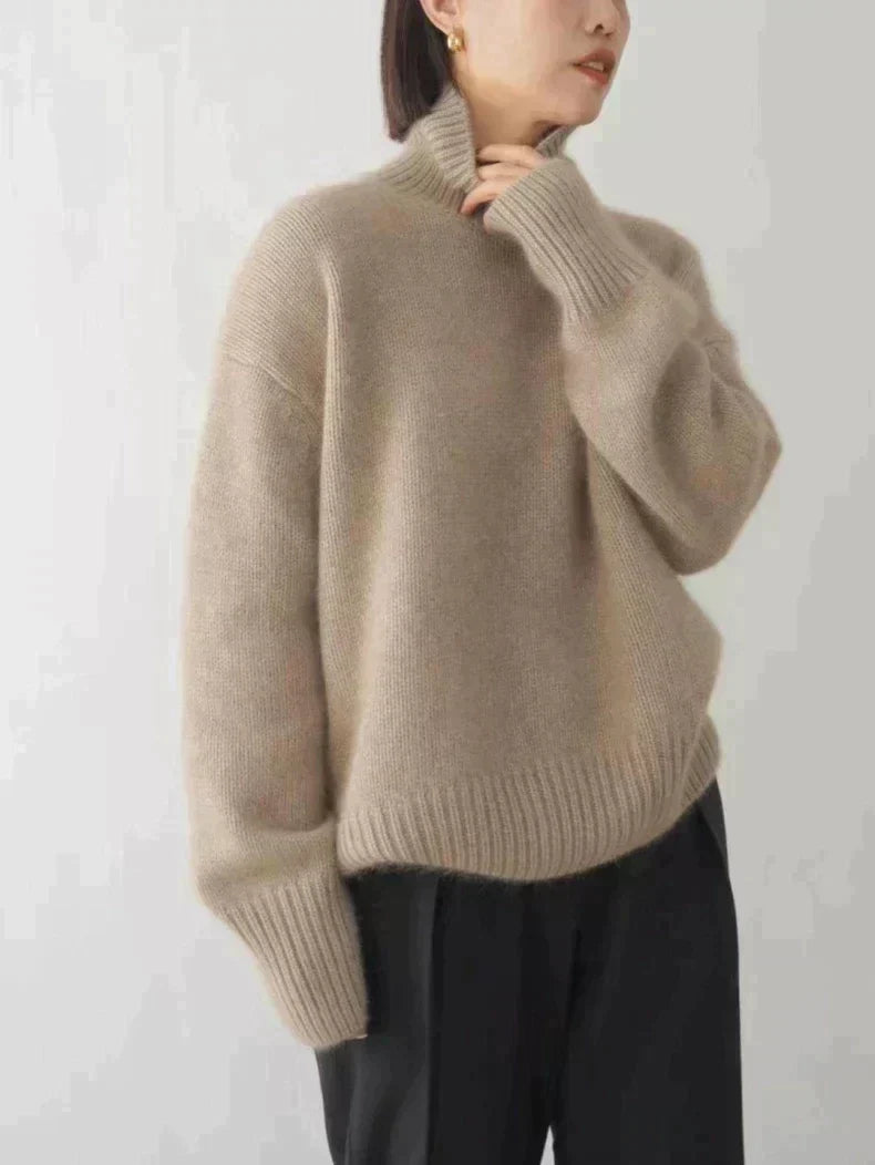 Eleanor Roll Neck Jumper Ribbed Knit
