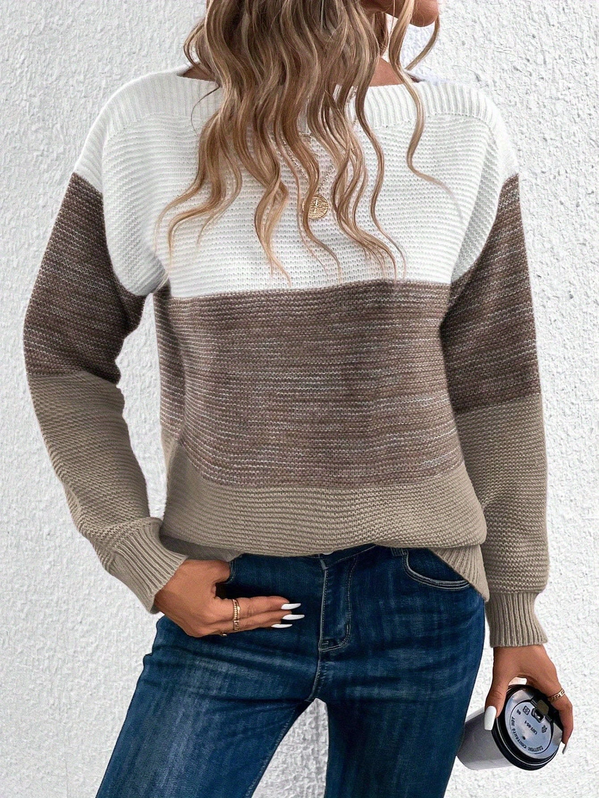 Colour Block Oversized Jumper