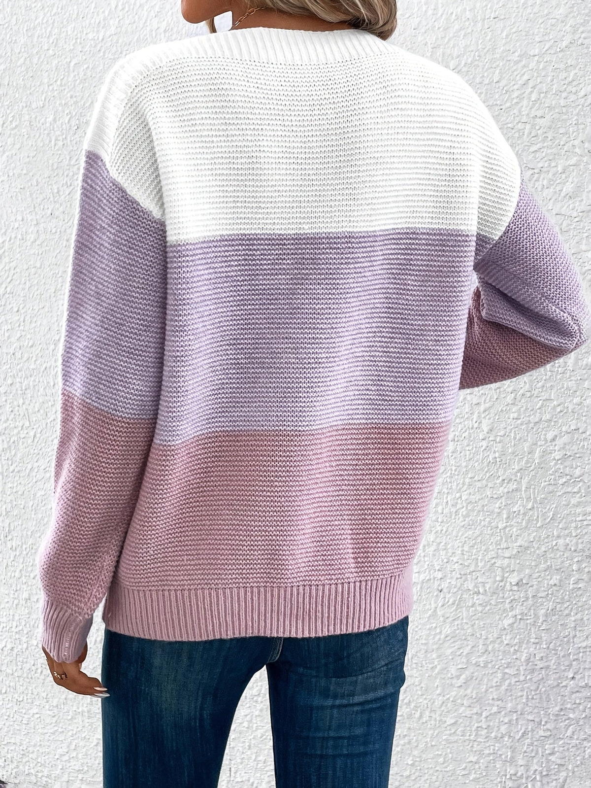 Colour Block Oversized Jumper